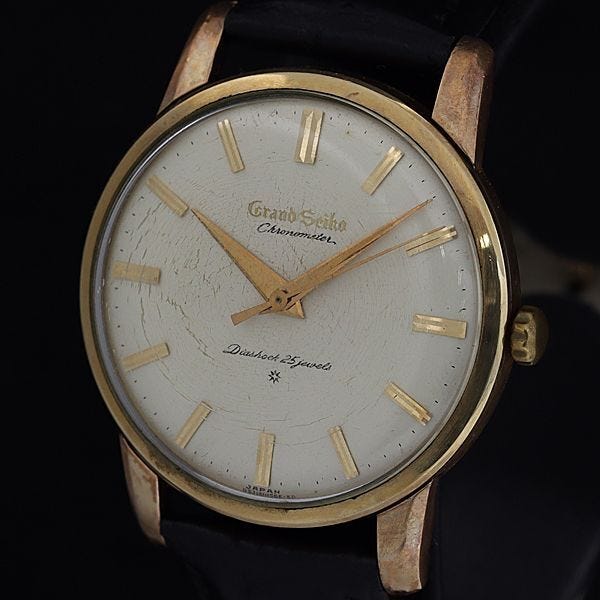 1 Yen Operating Seiko Grand Seiko J14070 Manual Winding White Dial Men's Watch KTR 2363020 4ANT