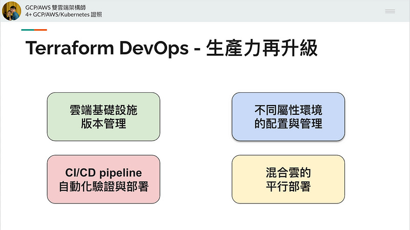 Terraform DevOps — 生產力再升級 Terraform DevOps — 生產力再升級