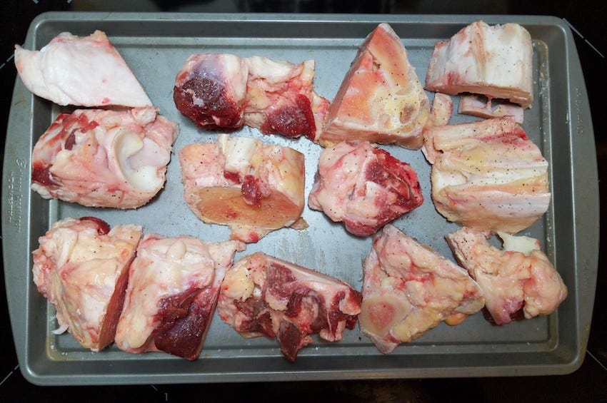 pho bo recipe vietnamese beef broth bones on tray pho bo recipe vietnamese beef broth bones on tray