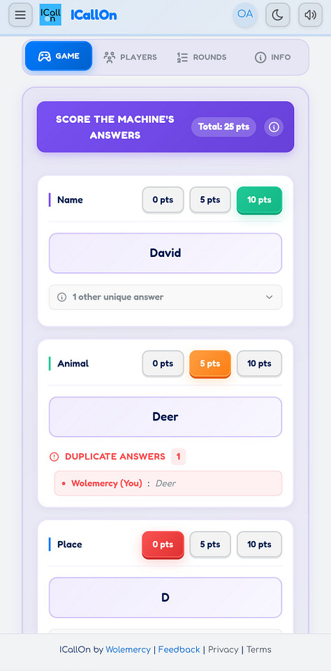 ICallOn Gameplay Screens