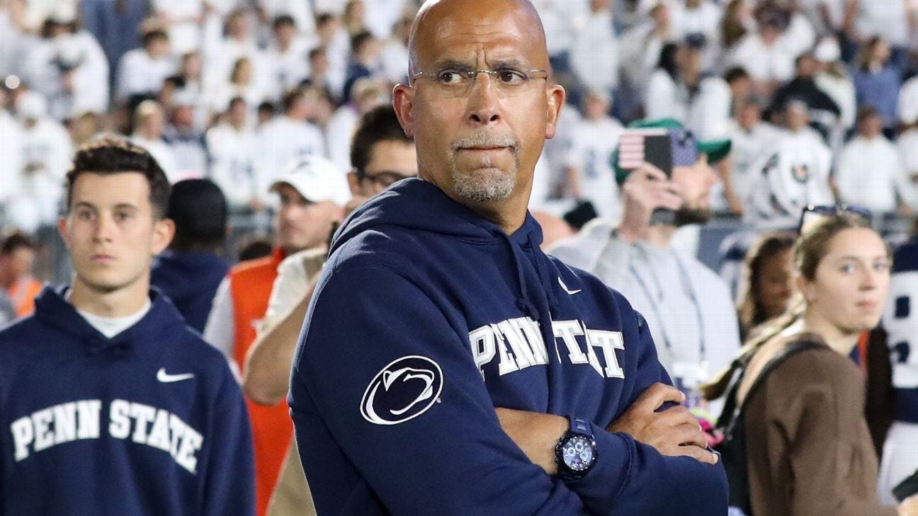 Penn State fires head coach James Franklin after 12 seasons - ESPN