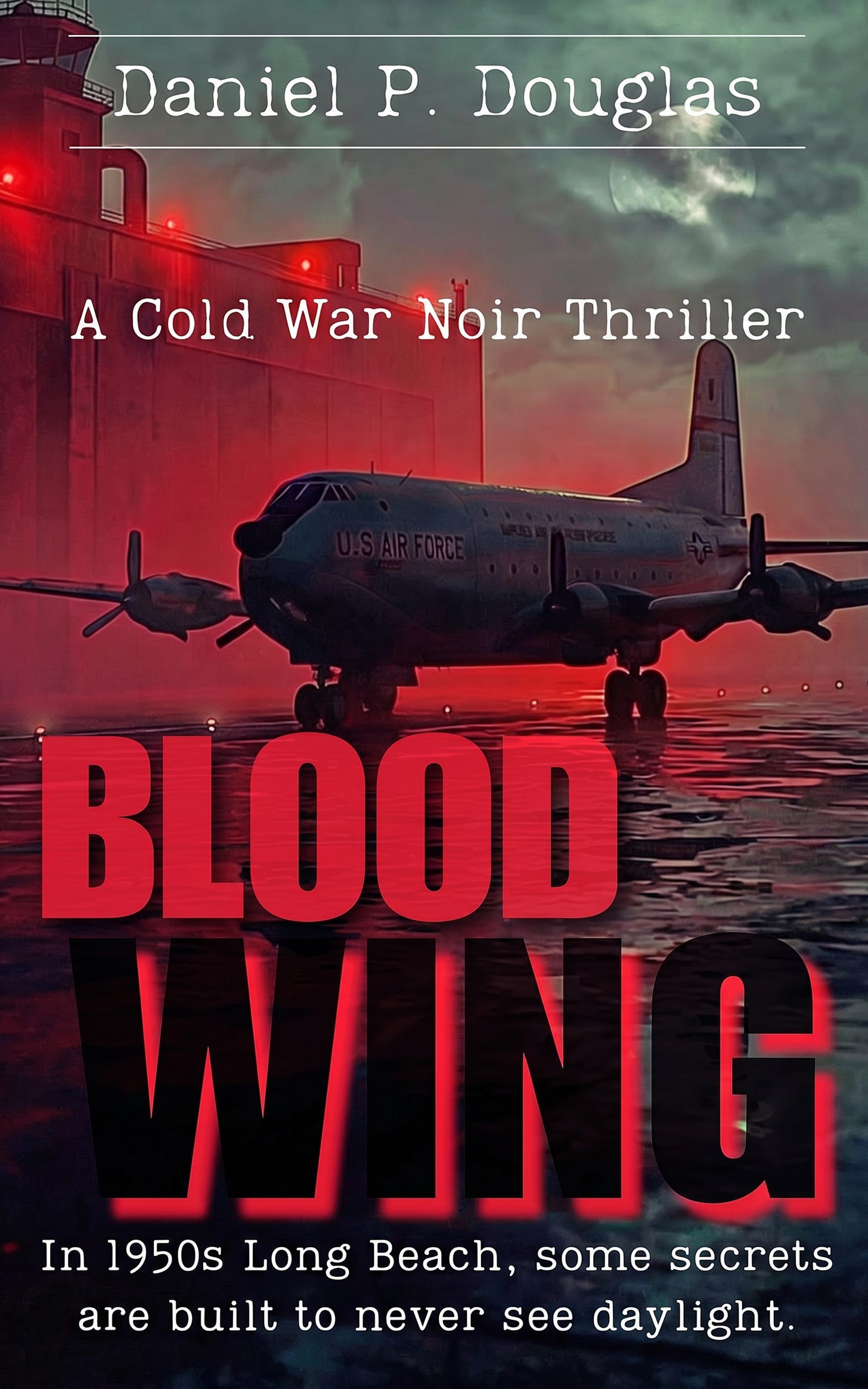 Cover of Blood Wing by Daniel P. Douglas, a Cold War noir thriller.