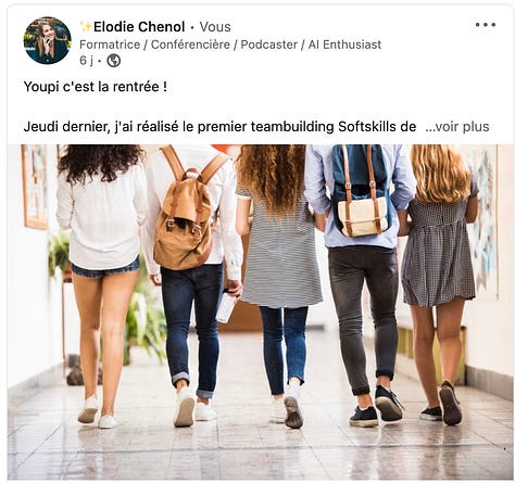 Les post de la semaine Elodie Chenol