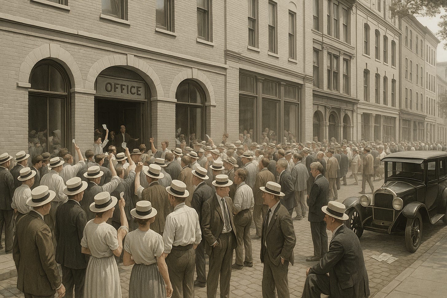 City Street Scene in the 1920s