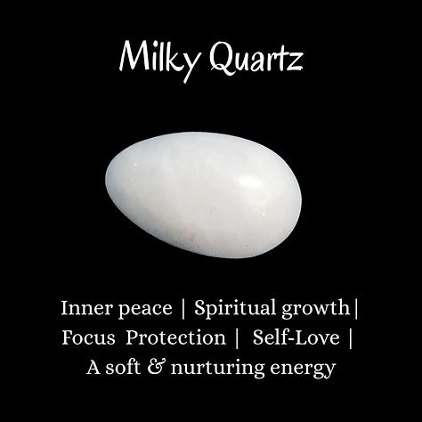 Milky Quartz, Rose Quartz, Aquamarine, Amazonite, & Prehnite