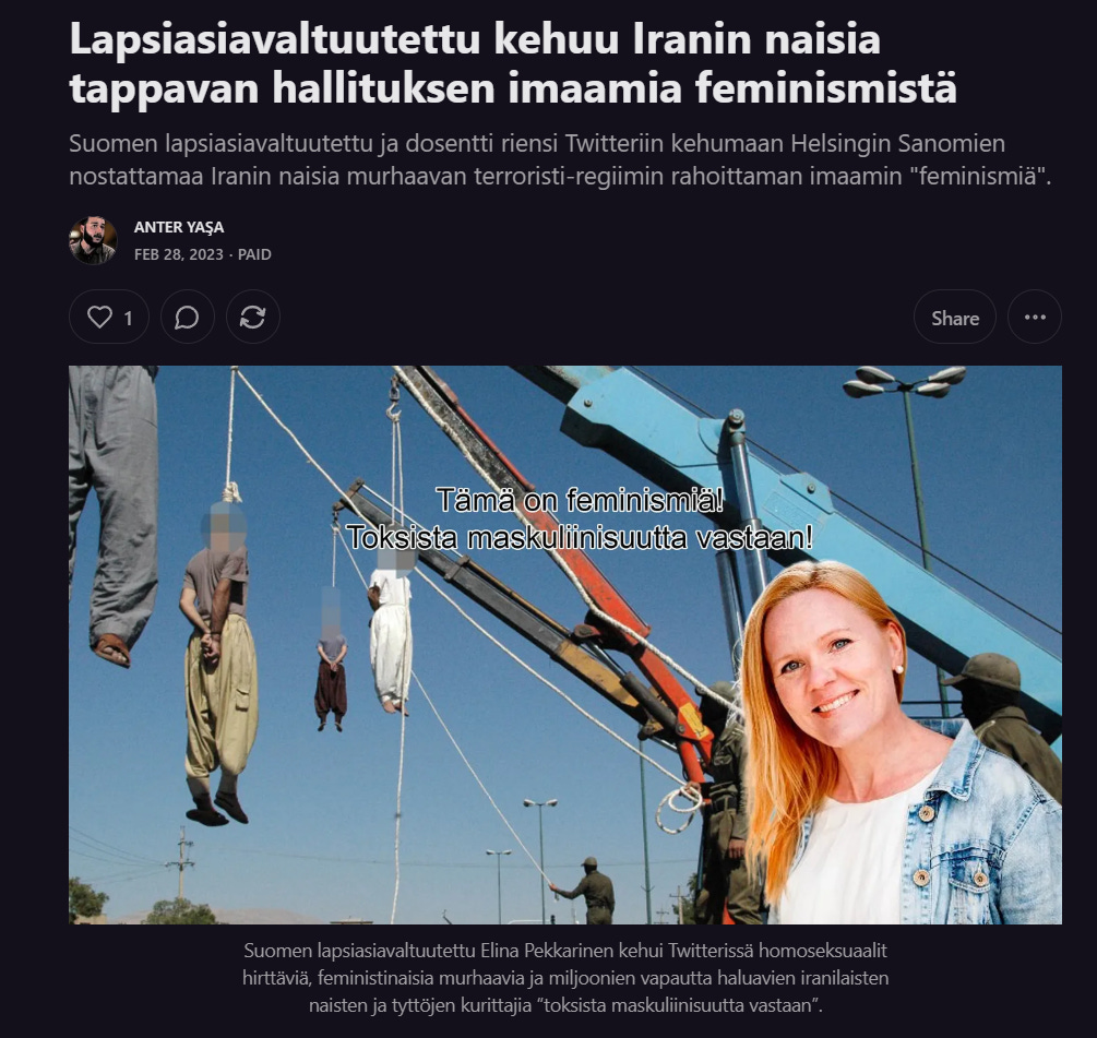 Samalla imaami Abbas Bahmanpour, tunnettu radikaaleista kannoistaan, on edustanut näkemystä, jossa sharia ja länsimaiset arvot törmäävät, mukaan lukien asenteet naisiin ja lapsiin. 