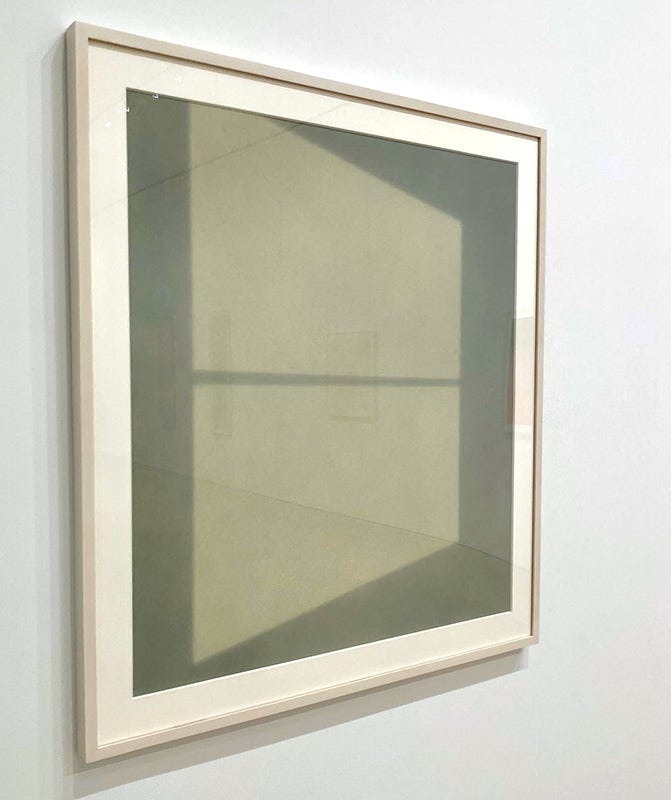 photos of artwork by Ching Ho that show viewing from the side changes the piece