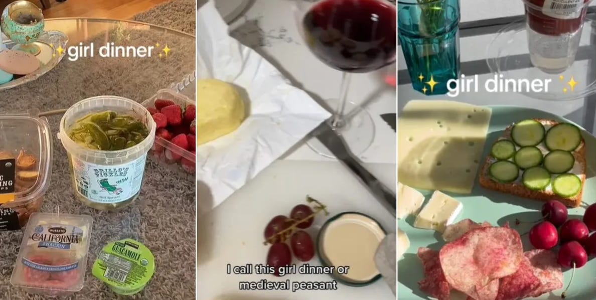 How The Viral 'Girl Dinner' Trend Has Taken Over TikTok But Also ...