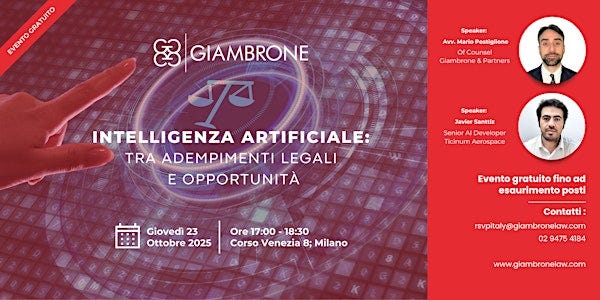 INTELLIGENZA ARTIFICIALE: tra adempimenti legali e opportunità