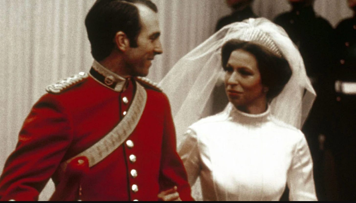 Princess Anne and Captain Mark Phillips