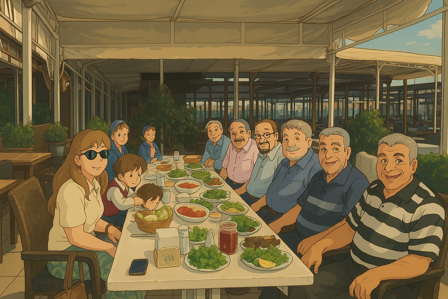 Animation-style image created form a photo the author has uploaded, using a prompt asking for Studio Ghibli style generation Animation-style image created form a photo the author has uploaded, using a prompt asking for Studio Ghibli style generation
