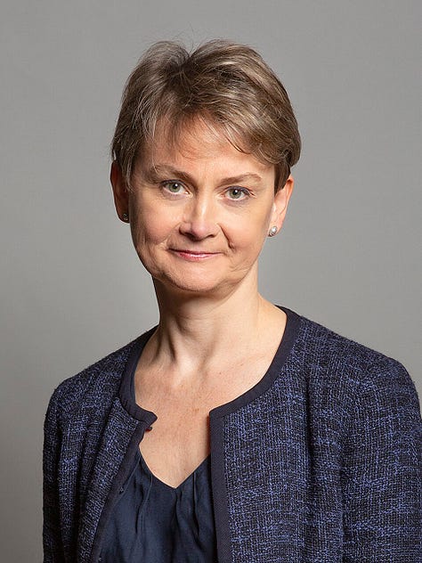 Official portraits of Harriet Harman, Yvette Cooper, and Lisa Nandy.