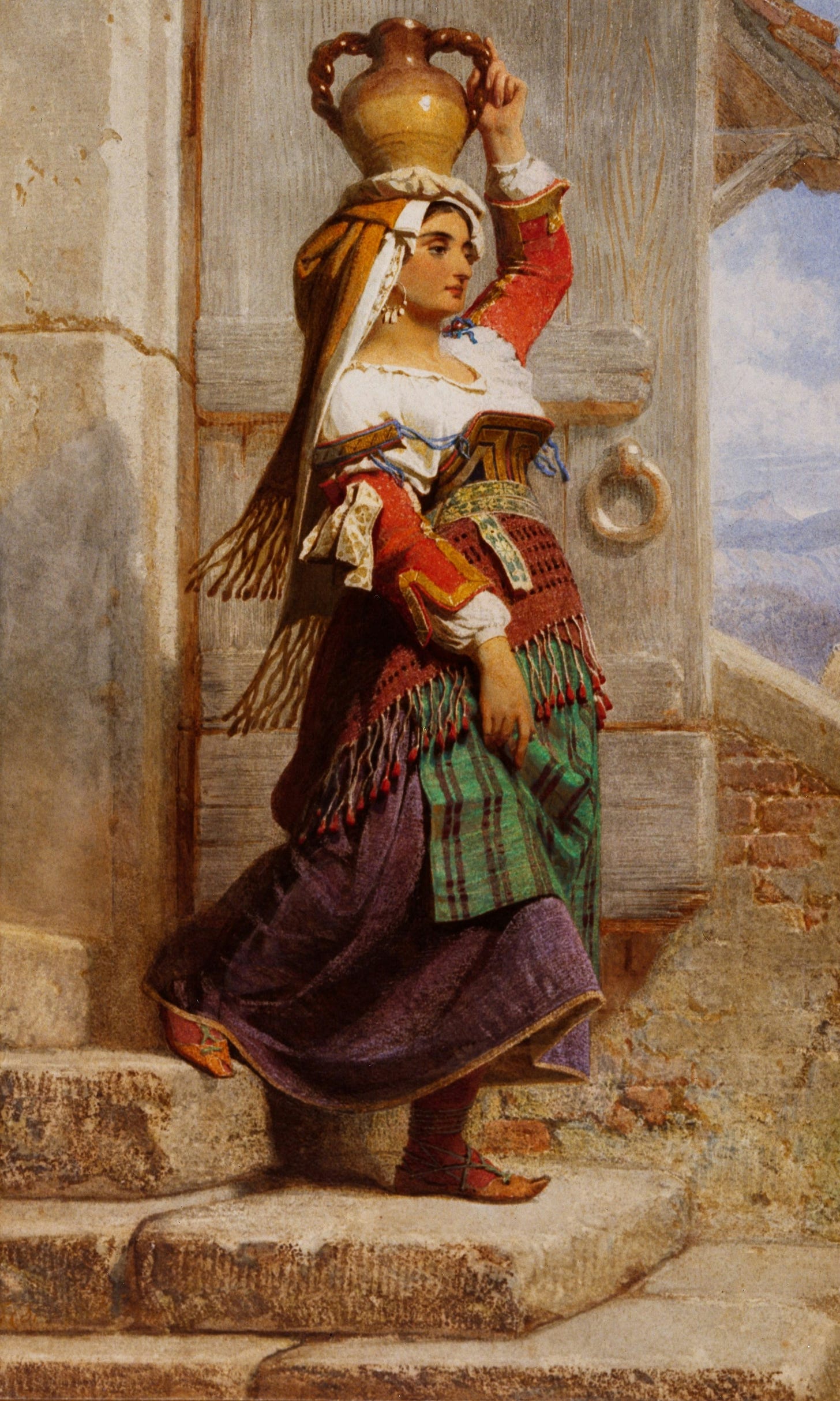 Woman Carrying Jug of Meal from Yahushua's Parable in the Gospel of Thomas Saying 97