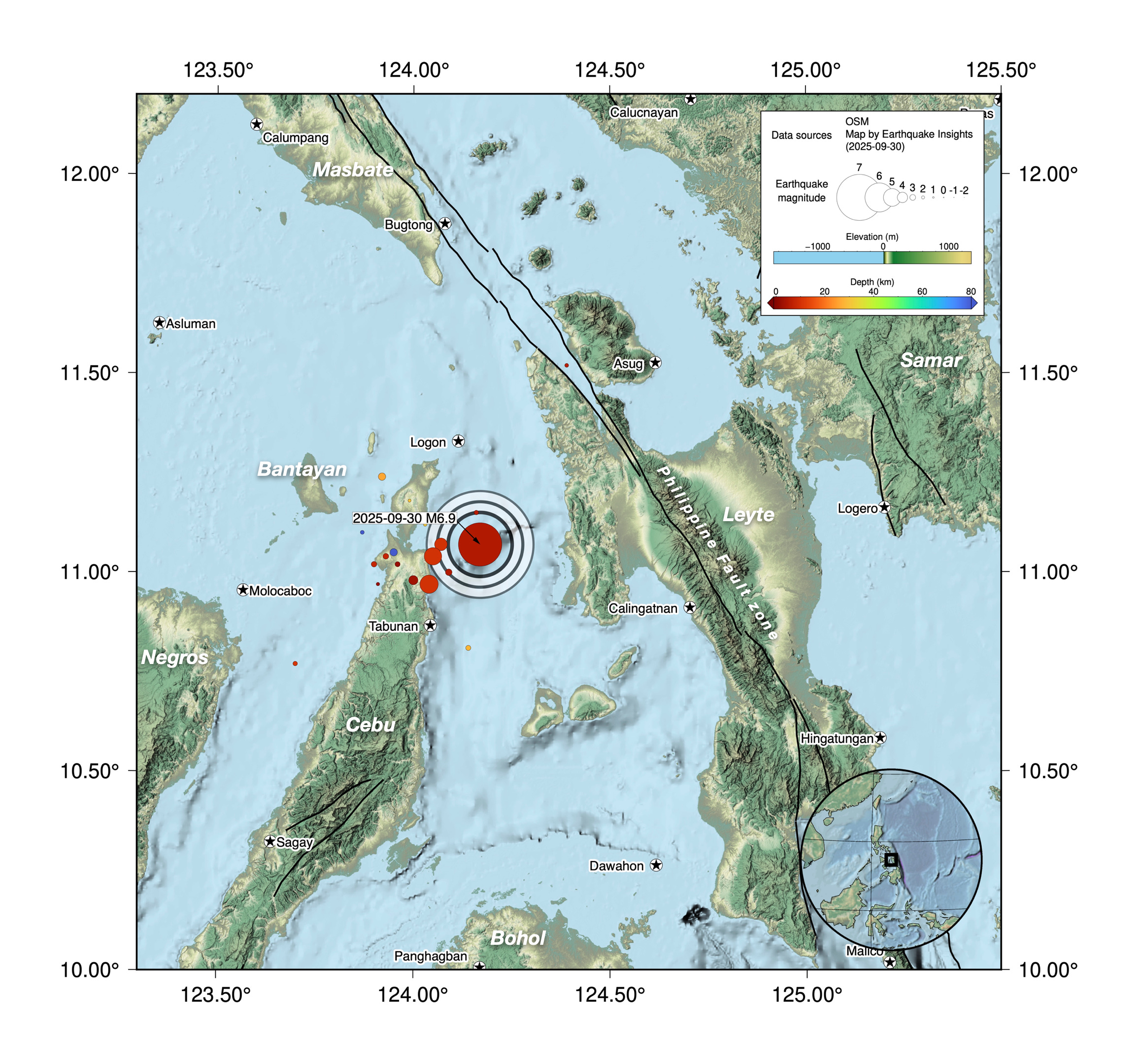Deadly M6.9 earthquake strikes central Philippines