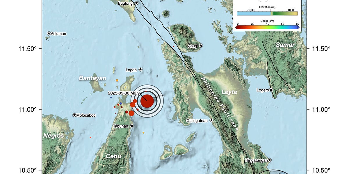 M6.9 Mt M6.9 Earthquake in the mid -Philippines