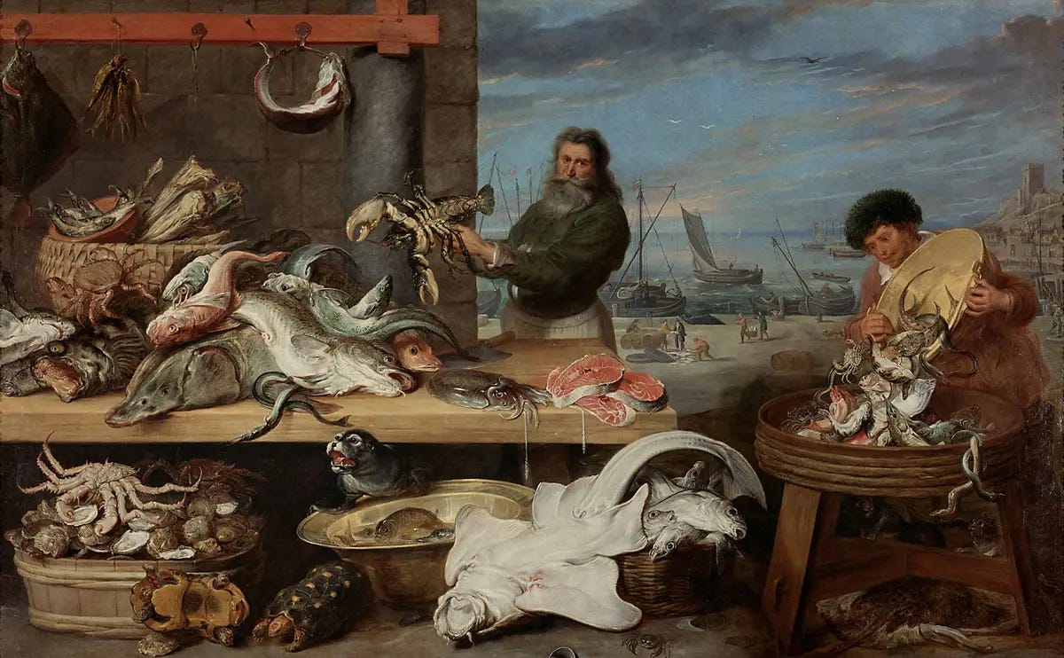 Fish market, around 1620/30 Fish market, around 1620/30