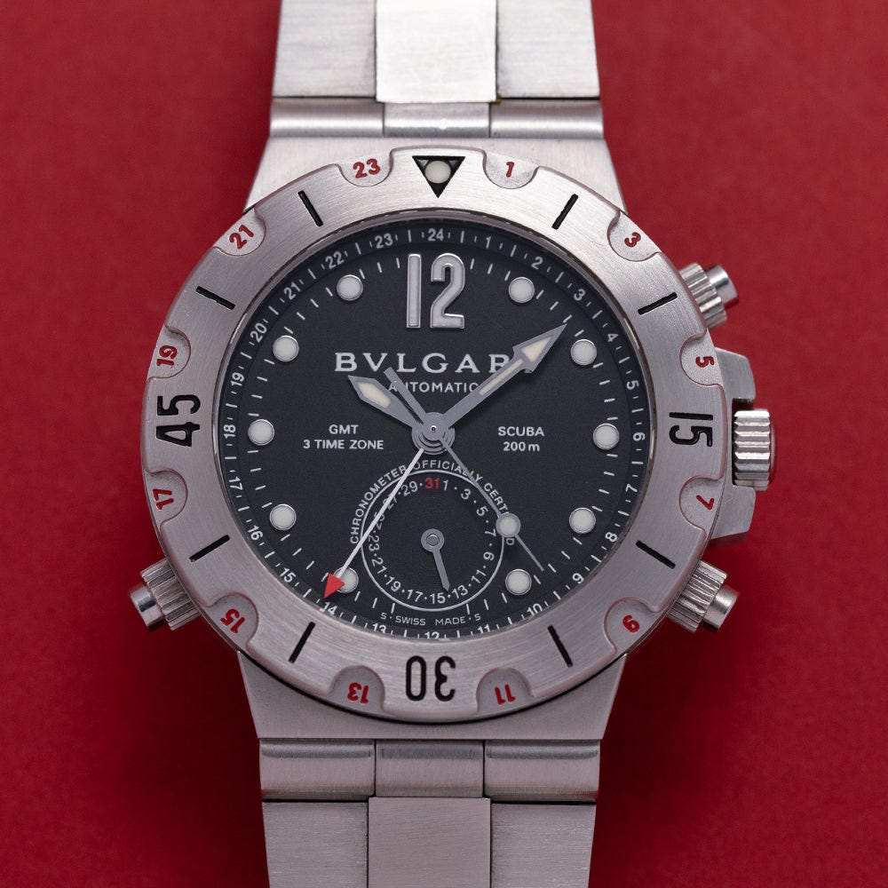 2000s Bulgari Diagono Scuba GMT Automatic SD38ST – KibbleWatches