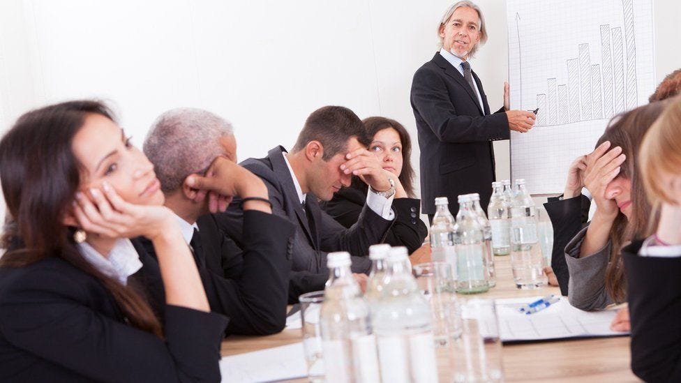 How to look interested in a boring meeting - BBC News