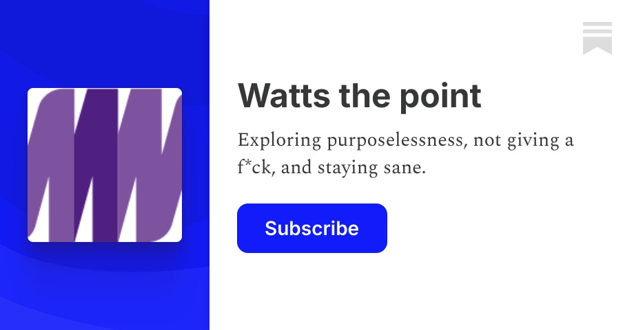 Watts the point | Substack