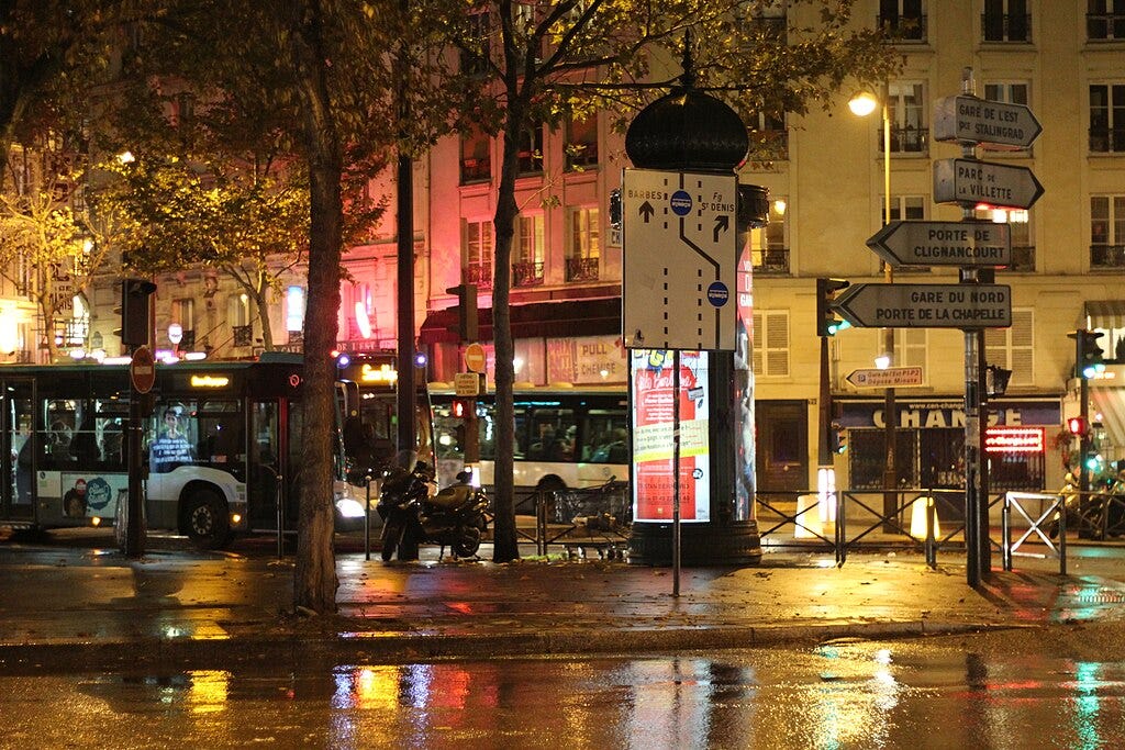 The Boulevard de Strasbourg at night The Boulevard de Strasbourg at night