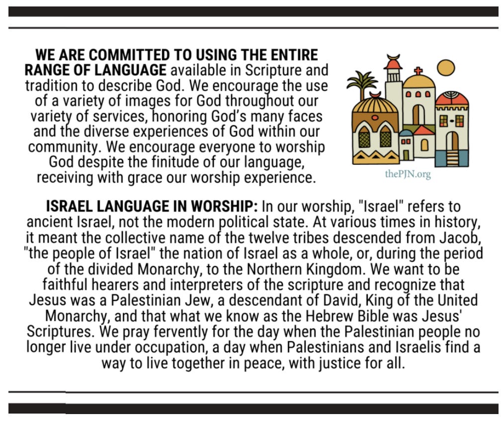 hymnal insert sticker