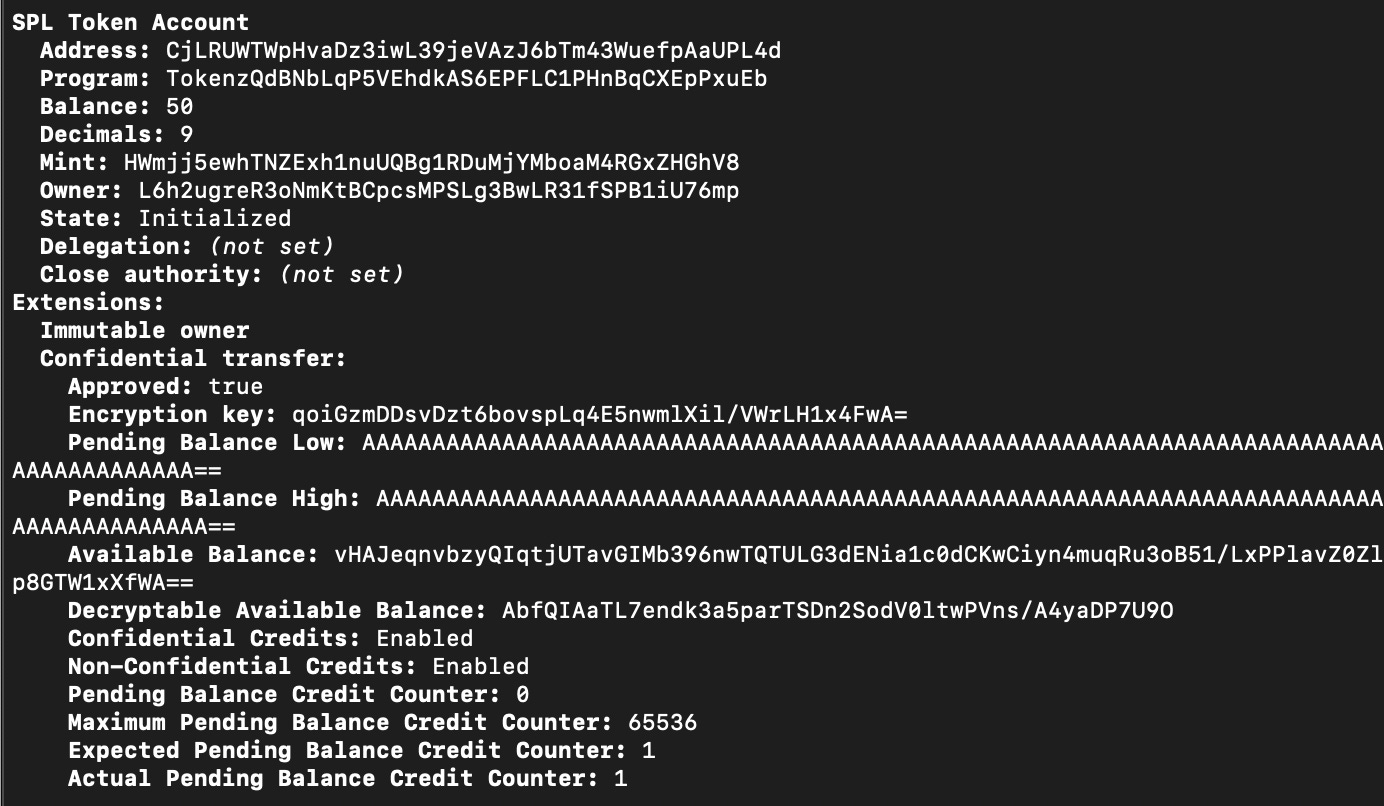 Withdrawing tokens from confidential balance to public balance
