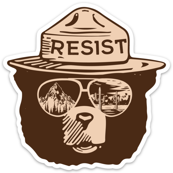 Resist Bear Sticker