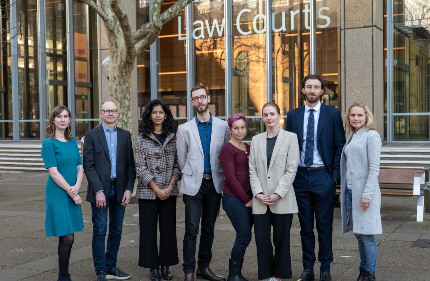 Parents for Climate outside the NSW law courts with their legal team from Equity Generation Lawyers (supplied.