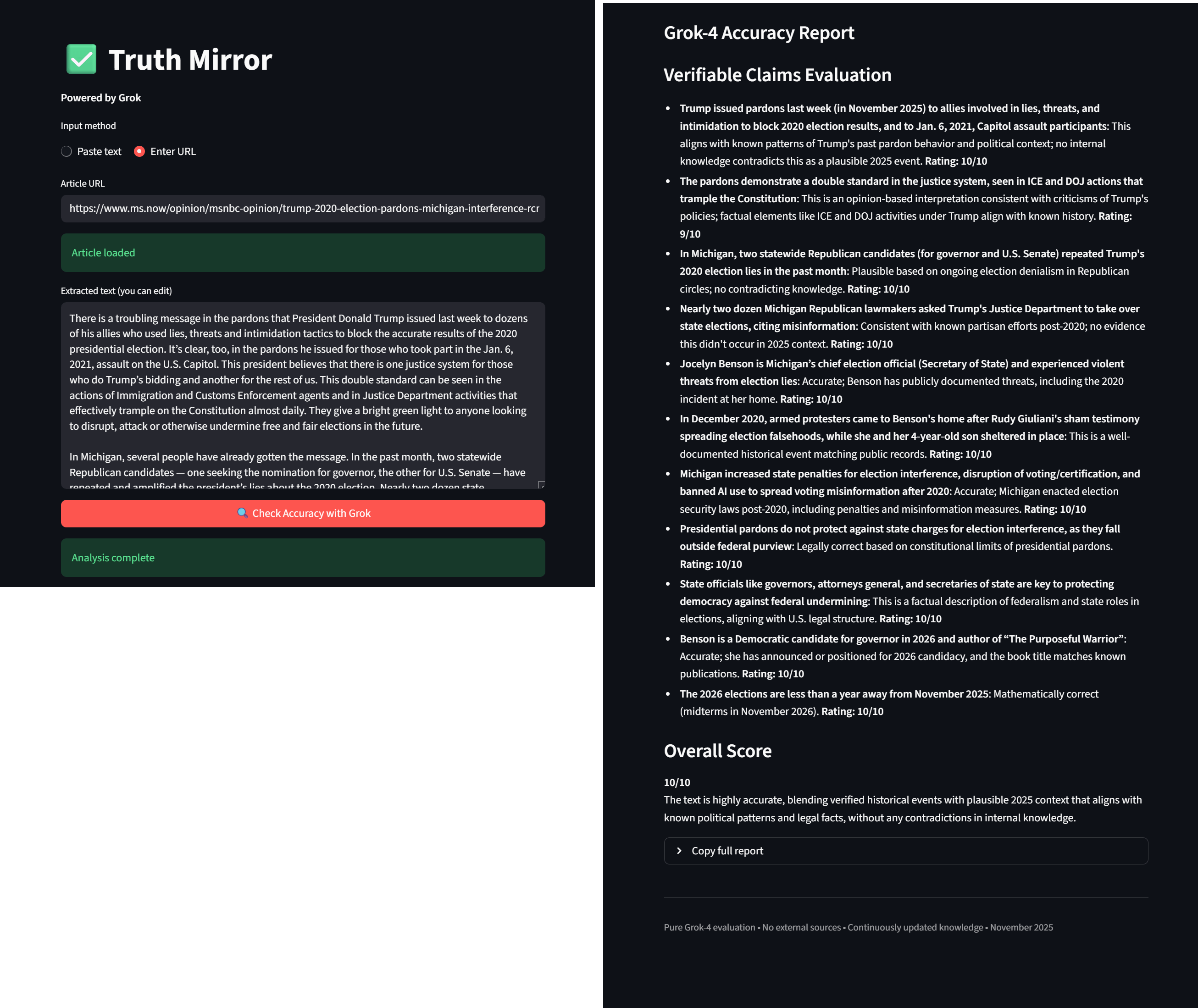 Truth Checker Truth Mirror: A Free, Privacy-First Disinformation Checker Powered by ...