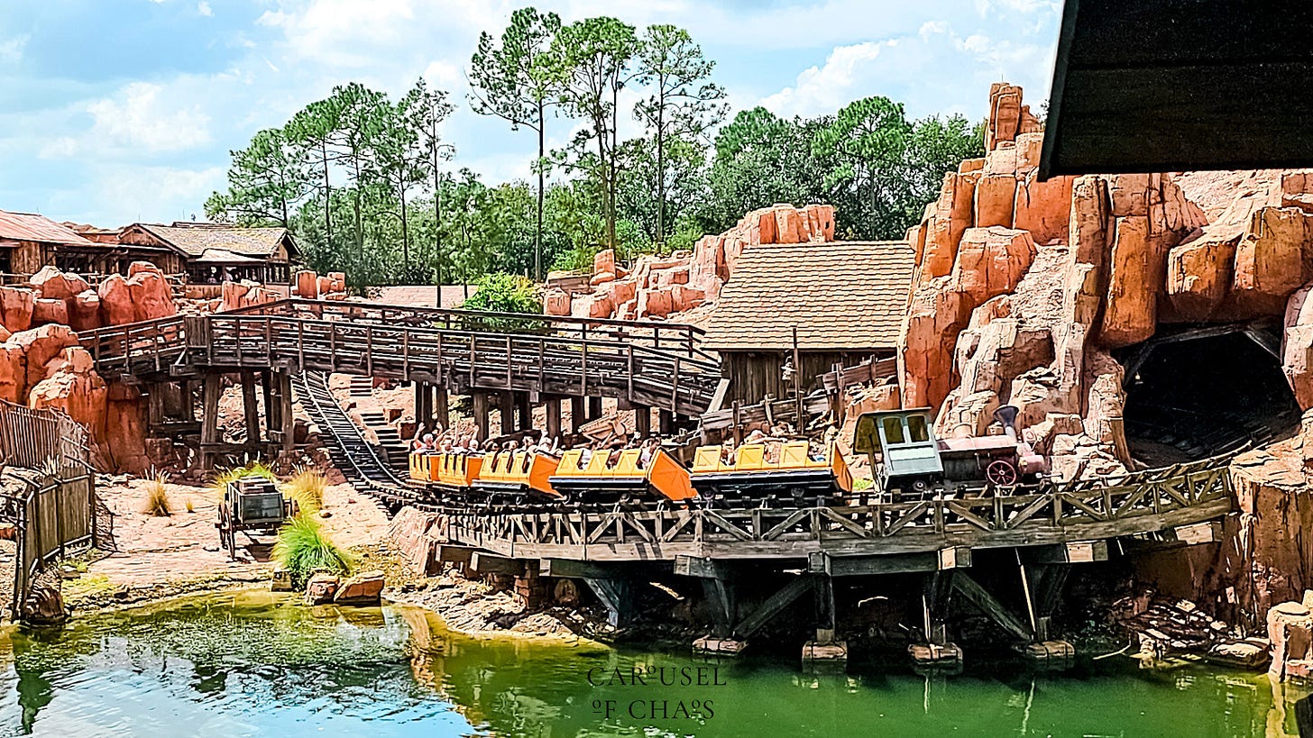 big thunder mountain railroad from tom sawyer island in rivers of america