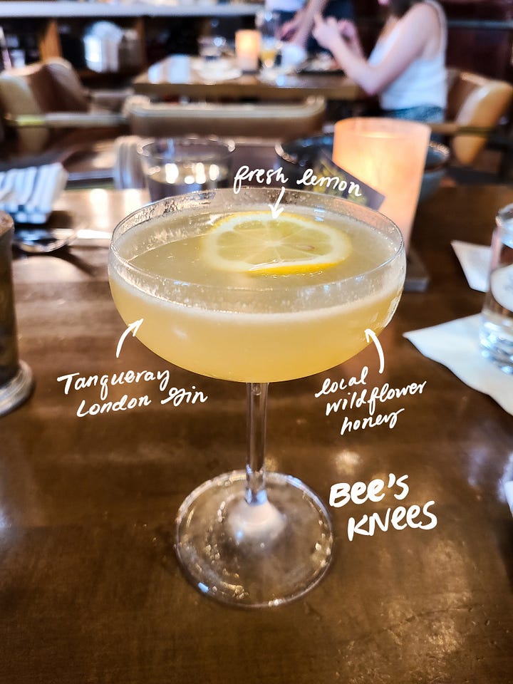 The Crunkleton cocktails Bourbon Bramble and Bee's Knees