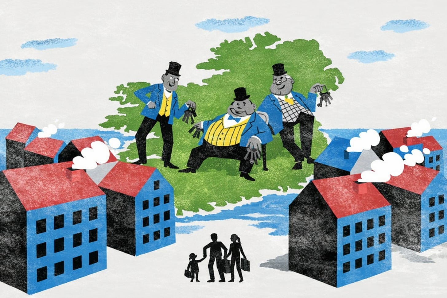 A cartoon of men standing on a small island
AI-generated content may be incorrect. A cartoon of men standing on a small island
AI-generated content may be incorrect.