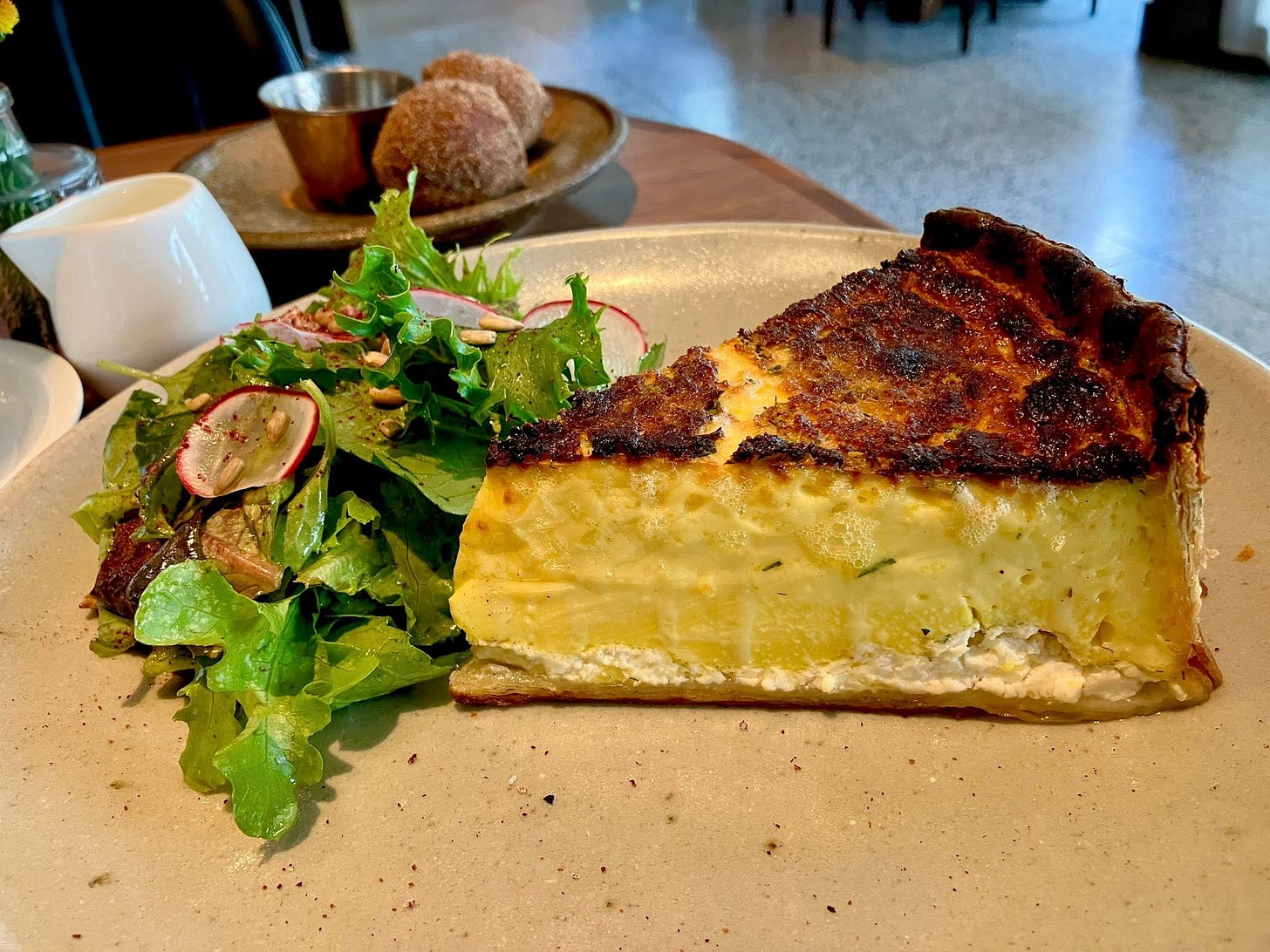 May be an image of souffle, shepherd's pie and poached egg