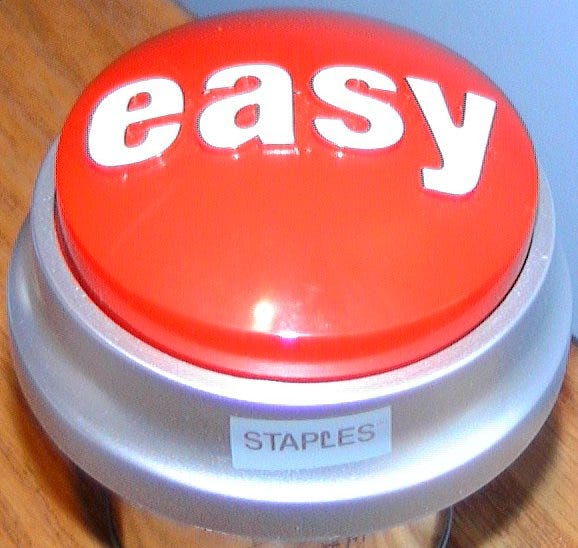 A staples easy button