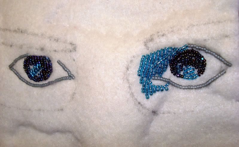 beaded self portrait beadwork thelonebeader recycled eye glass lenses fiber art beads