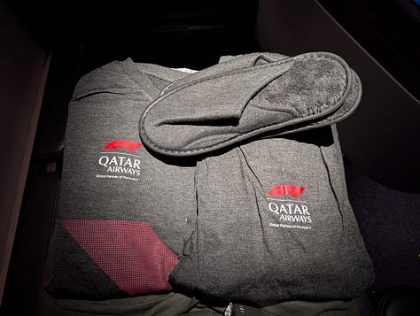 Qatar Business Class flight