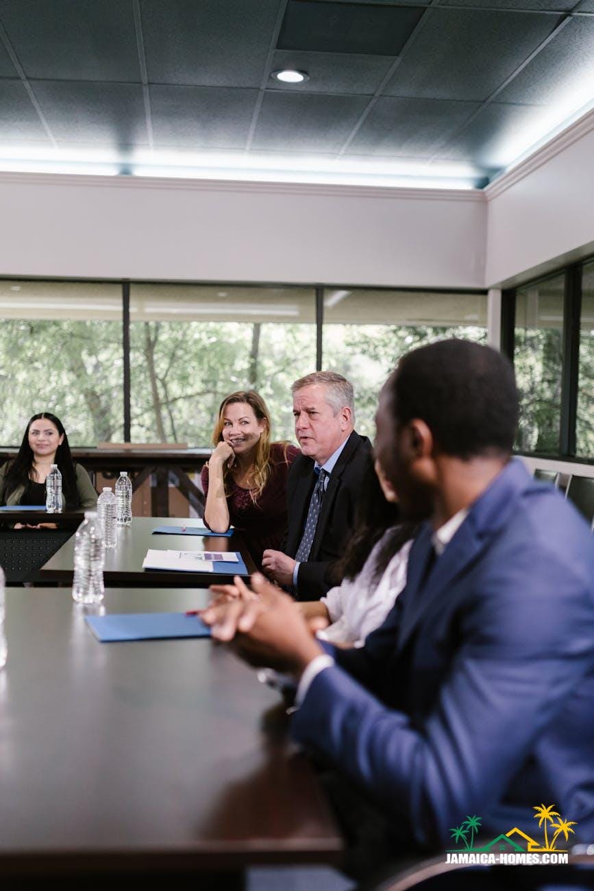 professionals in a business meeting