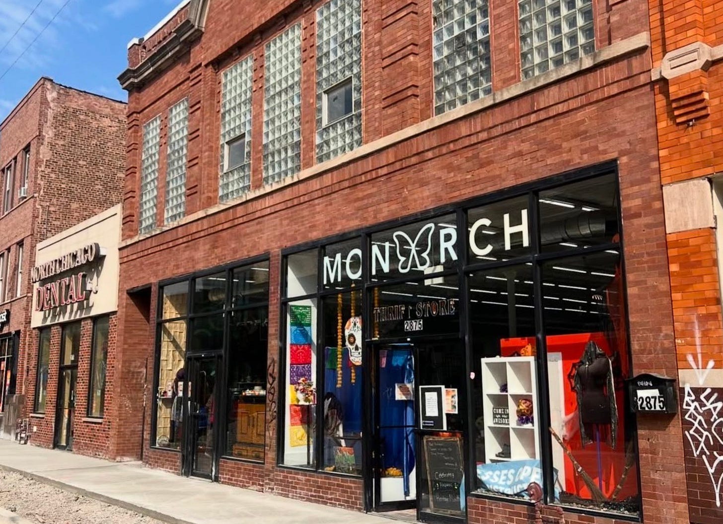 Monarch Thrift Shop storefront Monarch Thrift Shop storefront