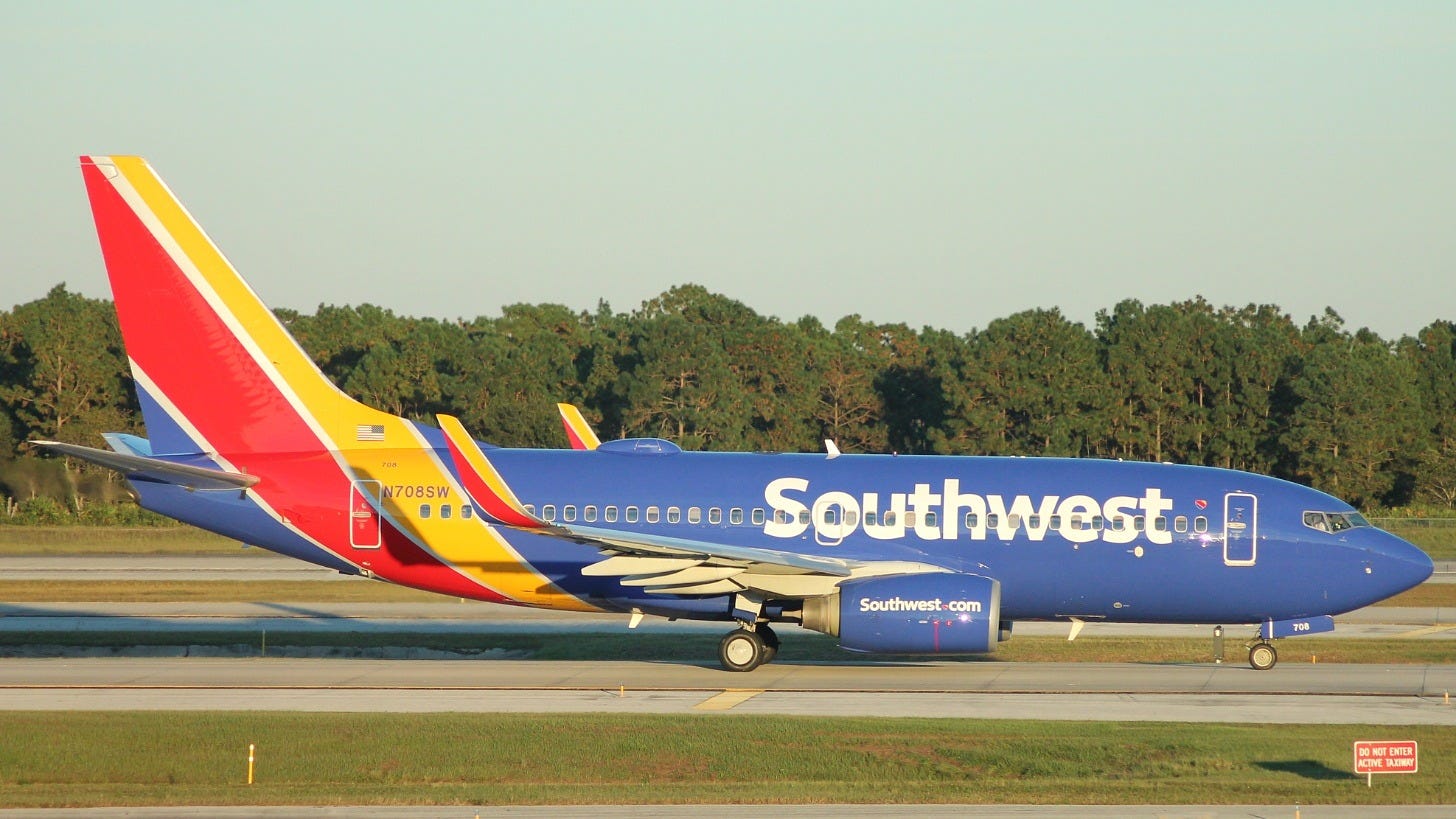 A Southwest Airlines Boeing 737. Image: Jonathan Payne via Wikimedia Commons