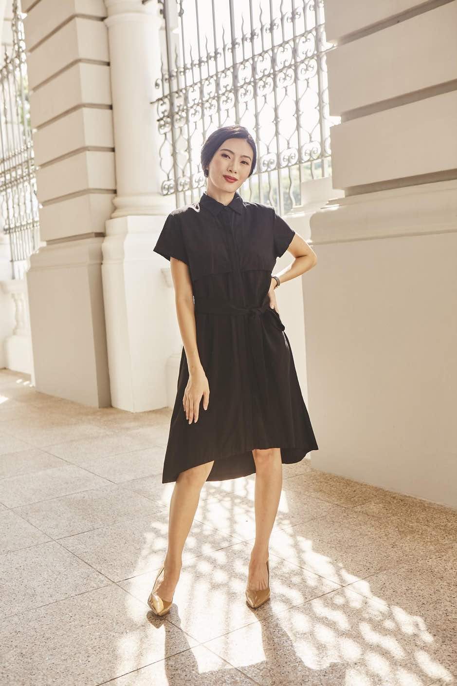 black maternity dress