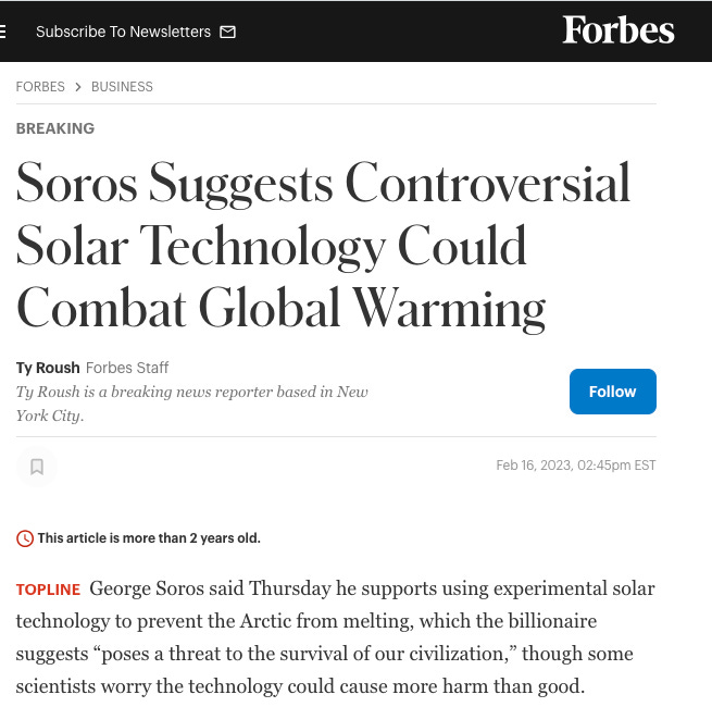 Geoengineering menace: George "Schwartz" Soros