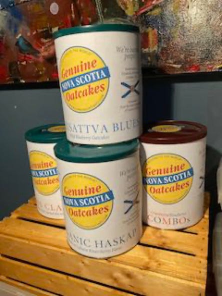 Genuine oatcakes packaged for shipping