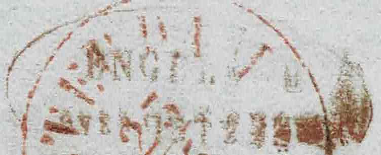 The ENGELAND / OVER OSTEND handstamp The ENGELAND / OVER OSTEND handstamp