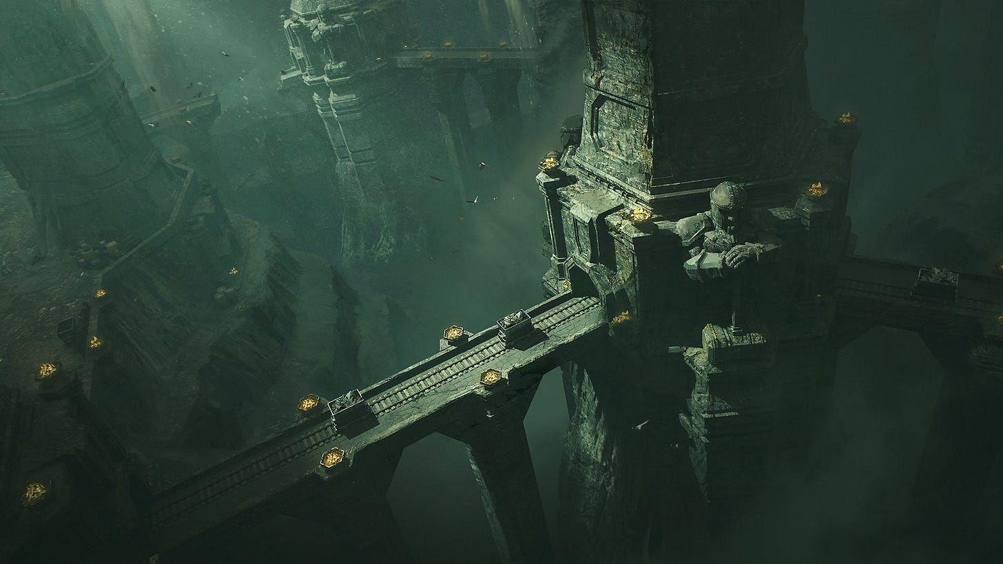Inside the mining operations of the Dünir with carts filled with material being transported