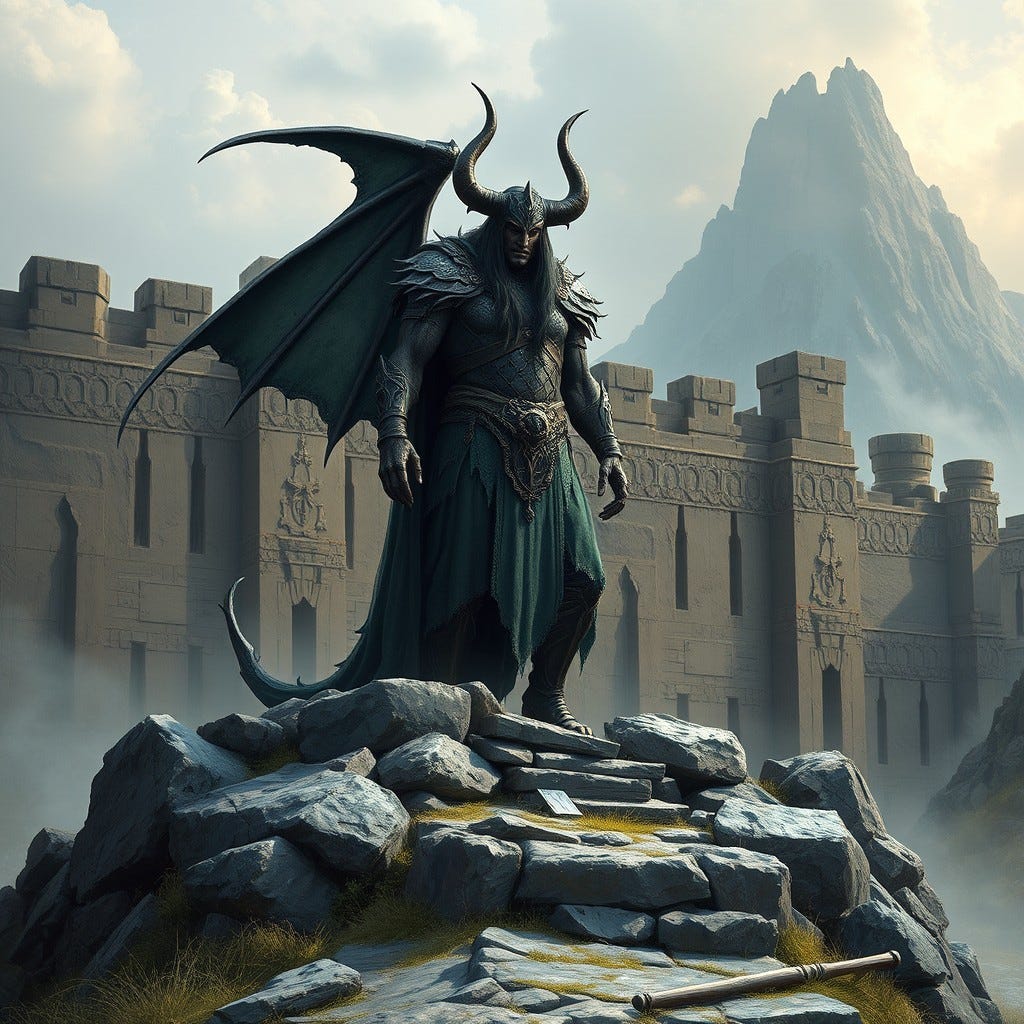 Melkor in his fortress, Utumno Melkor in his fortress, Utumno