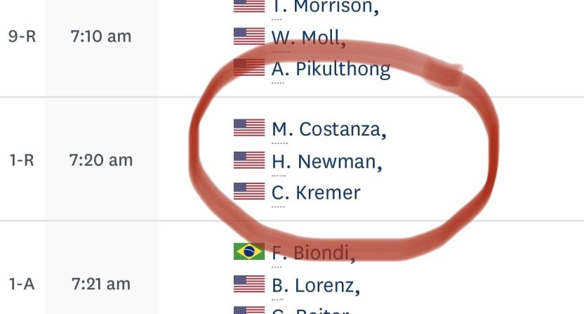 A grouping of three golfers at the U.S. Amateur has fans of the classic sitcom Seinfeld giddy with excitement.