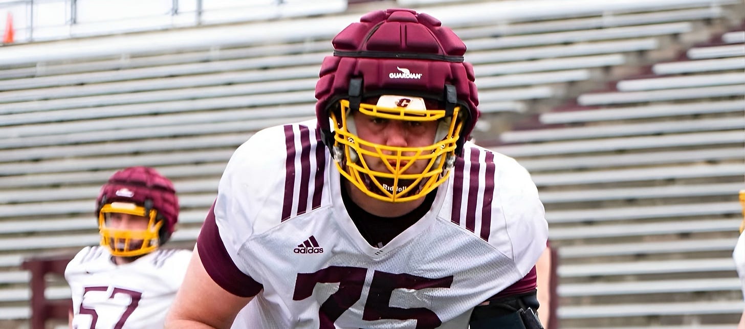 Central Michigan offensive line transfer Davis Heinzen has committed to Wisconsin
