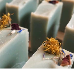 bars of soap, shower steamers