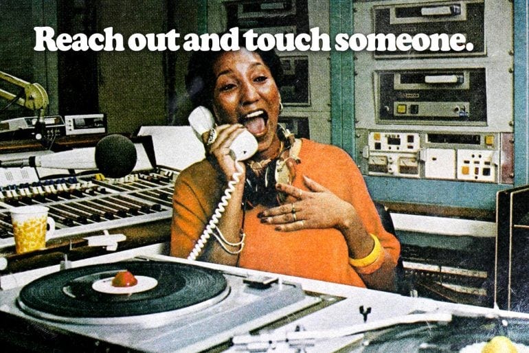 Reach out and touch someone - Vintage long distance ATT phone ad