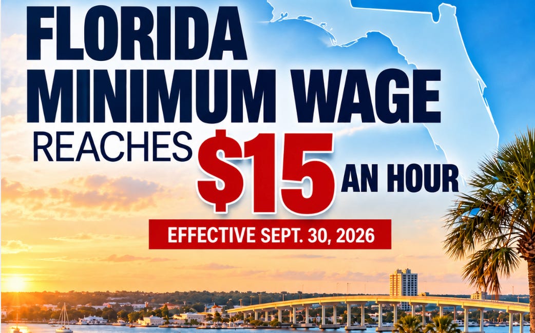 Florida Minimum Wage Reaches $15 an Hour, Bringing New Costs for Manatee County Businesses